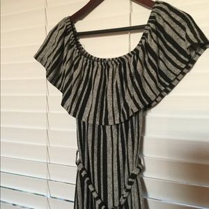May Pink Stripes printed dress